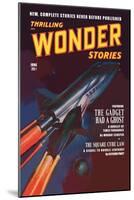 Thrilling Wonder Stories: Attack of the Ghost Fleet-null-Mounted Art Print