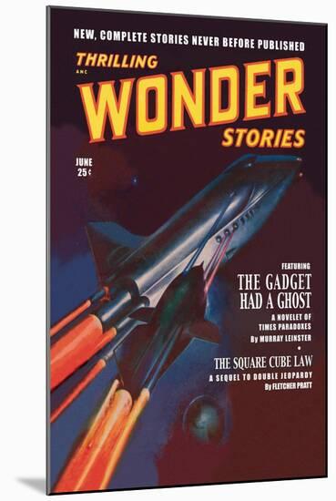 Thrilling Wonder Stories: Attack of the Ghost Fleet-null-Mounted Art Print