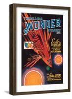 Thrilling Wonder Stories: Rocket Ship Troubles-null-Framed Art Print