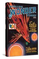 Thrilling Wonder Stories: Rocket Ship Troubles-null-Stretched Canvas