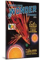 Thrilling Wonder Stories: Rocket Ship Troubles-null-Mounted Art Print