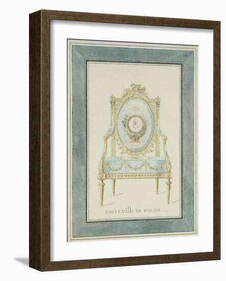 Throne Design for the Catherine Palace in Tsarskoye Selo, 1780S-Charles Cameron-Framed Giclee Print