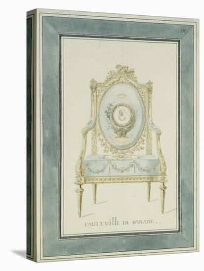 Throne Design for the Catherine Palace in Tsarskoye Selo, 1780S-Charles Cameron-Stretched Canvas