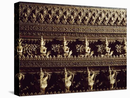 Throne, Detail of Decoration, Grand Palace, Bangkok, Thailand-null-Stretched Canvas