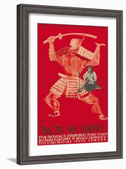 Throne of Blood (aka Tron we Krwi), Isuzu Yamada, Polish poster art, 1957-null-Framed Art Print