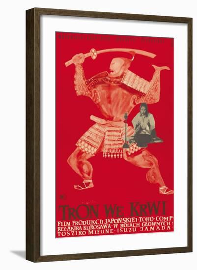 Throne of Blood (aka Tron we Krwi), Isuzu Yamada, Polish poster art, 1957-null-Framed Art Print