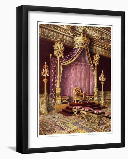 Throne Room in the Palace of Fontainebleau, France, 1911-1912-Edwin Foley-Framed Giclee Print