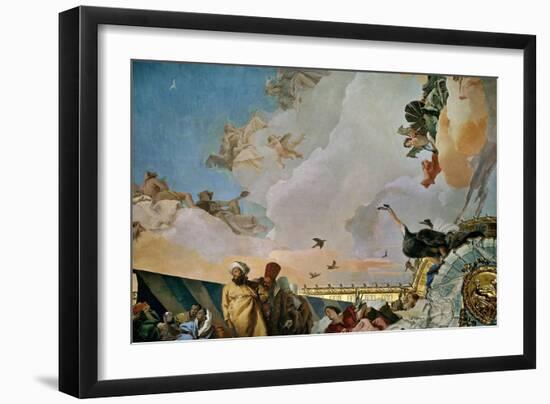 Throne Room: the Glory of Spain, Allegory of Africa, 1762-1766-Giovanni Battista Tiepolo-Framed Giclee Print