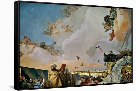 Throne Room: the Glory of Spain, Allegory of Africa, 1762-1766-Giovanni Battista Tiepolo-Framed Stretched Canvas