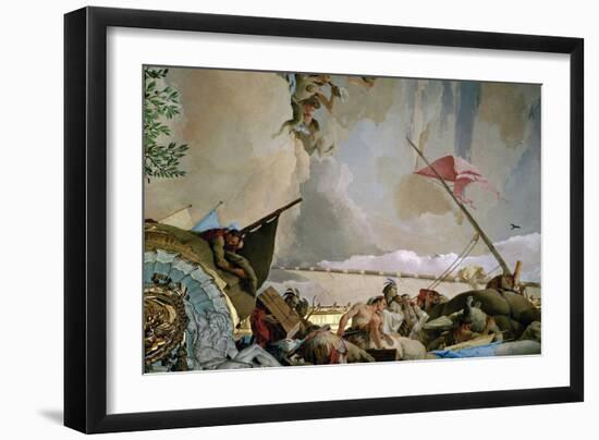 Throne Room: the Glory of Spain, Allegory of America, 1762-1766-Giovanni Battista Tiepolo-Framed Giclee Print