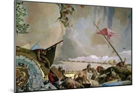 Throne Room: the Glory of Spain, Allegory of America, 1762-1766-Giovanni Battista Tiepolo-Mounted Giclee Print