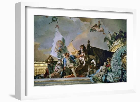 Throne Room: the Glory of Spain, Allegory of Castilia, 1762-1766-Giovanni Battista Tiepolo-Framed Giclee Print