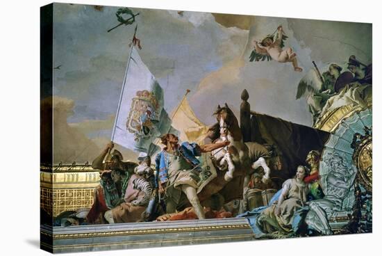 Throne Room: the Glory of Spain, Allegory of Castilia, 1762-1766-Giovanni Battista Tiepolo-Stretched Canvas