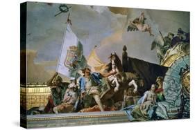 Throne Room: the Glory of Spain, Allegory of Castilia, 1762-1766-Giovanni Battista Tiepolo-Stretched Canvas