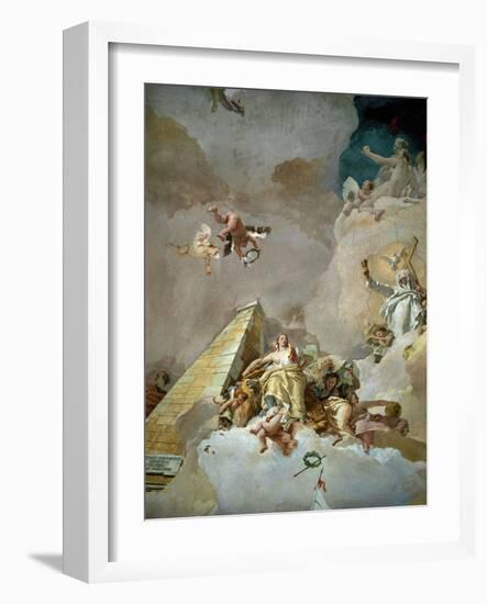 Throne Room: the Glory of Spain, Detail, 1762-1766-Giovanni Battista Tiepolo-Framed Giclee Print