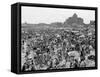 Throngs of People Crowding the Beach at the Resort and Convention City-Alfred Eisenstaedt-Framed Stretched Canvas