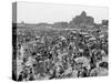 Throngs of People Crowding the Beach at the Resort and Convention City-Alfred Eisenstaedt-Stretched Canvas