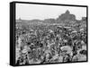 Throngs of People Crowding the Beach at the Resort and Convention City-Alfred Eisenstaedt-Framed Stretched Canvas