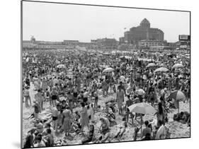 Throngs of People Crowding the Beach at the Resort and Convention City-Alfred Eisenstaedt-Mounted Photographic Print