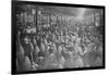 Throngs of Women Interspersed Amongst Large Artillery Shells on a Factory Floor.-null-Framed Art Print