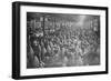 Throngs of Women Interspersed Amongst Large Artillery Shells on a Factory Floor.-null-Framed Art Print