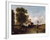 Through a Ford, 19th Century-William Shayer-Framed Giclee Print