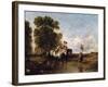 Through a Ford, 19th Century-William Shayer-Framed Giclee Print