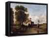 Through a Ford, 19th Century-William Shayer-Framed Stretched Canvas