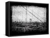 Through Roebling's Grid-Evan Morris Cohen-Framed Stretched Canvas