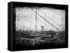 Through Roebling's Grid-Evan Morris Cohen-Framed Stretched Canvas
