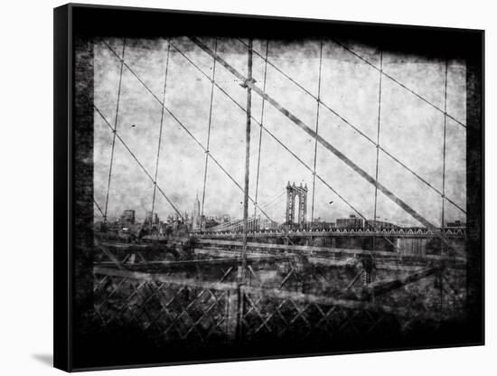 Through Roebling's Grid-Evan Morris Cohen-Framed Stretched Canvas