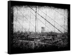 Through Roebling's Grid-Evan Morris Cohen-Framed Stretched Canvas