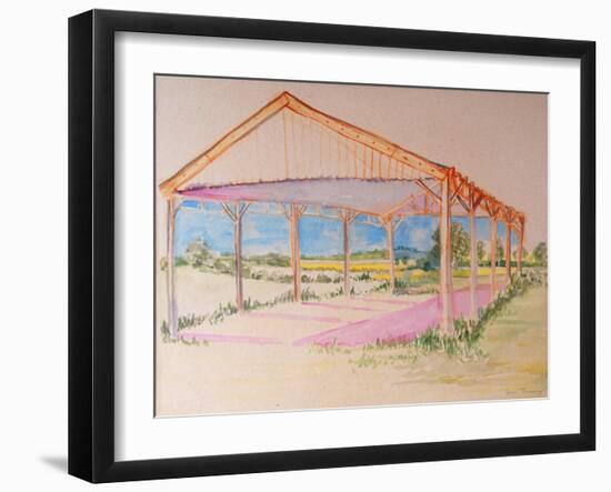 Through the Barn, 2011-Joan Thewsey-Framed Giclee Print