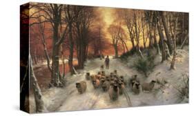 Through the Calm and Frosty Air-Joseph Farquharson-Stretched Canvas