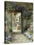 Through the Garden Door-George Sheridan Knowles-Stretched Canvas