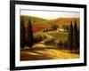 Through the Hills of Tuscany-Tim Howe-Framed Premium Giclee Print