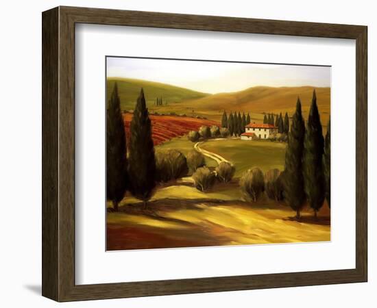 Through the Hills of Tuscany-Tim Howe-Framed Giclee Print