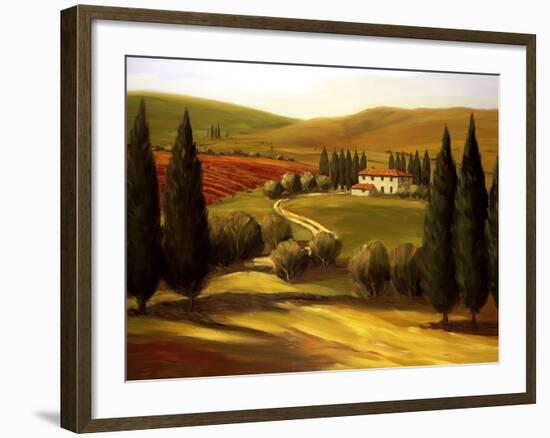 Through the Hills of Tuscany-Tim Howe-Framed Giclee Print