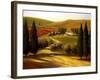 Through the Hills of Tuscany-Tim Howe-Framed Giclee Print