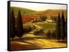 Through the Hills of Tuscany-Tim Howe-Framed Stretched Canvas