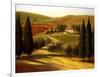 Through the Hills of Tuscany-Tim Howe-Framed Premium Giclee Print