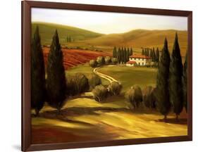Through the Hills of Tuscany-Tim Howe-Framed Premium Giclee Print