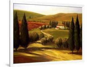 Through the Hills of Tuscany-Tim Howe-Framed Giclee Print