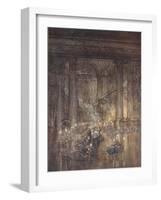 Through the House Give Glimmering Light, by the Dead and Drowsy Fire-Arthur Rackham-Framed Giclee Print