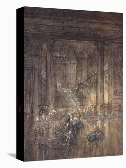 Through the House Give Glimmering Light, by the Dead and Drowsy Fire-Arthur Rackham-Stretched Canvas