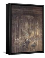 Through the House Give Glimmering Light, by the Dead and Drowsy Fire-Arthur Rackham-Framed Stretched Canvas