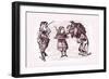 Through the Looking Glass: Alice, Lion, Unicorn and Cake-John Tenniel-Framed Art Print