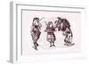 Through the Looking Glass: Alice, Lion, Unicorn and Cake-John Tenniel-Framed Art Print