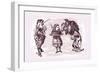 Through the Looking Glass: Alice, Lion, Unicorn and Cake-John Tenniel-Framed Art Print