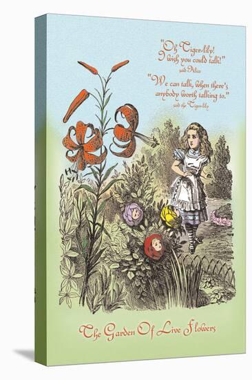 Through the Looking Glass: Garden of Live Flowers-John Tenniel-Stretched Canvas
